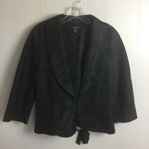 Louben Blazer Jacket Size 14 3/4 Womens Black Plus